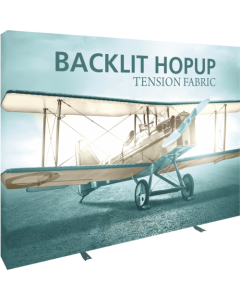 HOPUP 10FT BACKLIT STRAIGHT TENSION FABRIC DISPLAY KIT